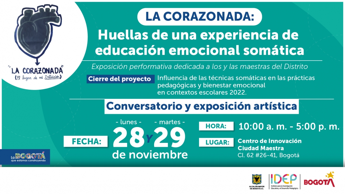 Imagen con la invitación al conversatorio la Corazonada